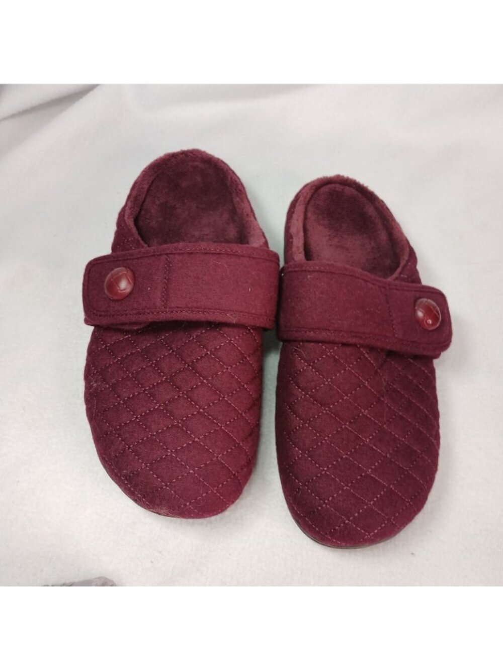 Vionic Carlin Adjustable Hook and Loop Burgandy Quilted Pattern Orthotic Size 10 - Picture 2 of 16